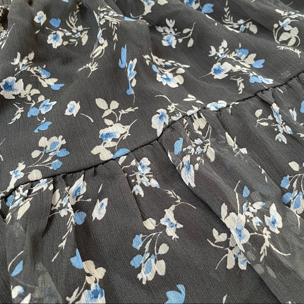 Blue flowy floral skirt - Picture 4 of 4